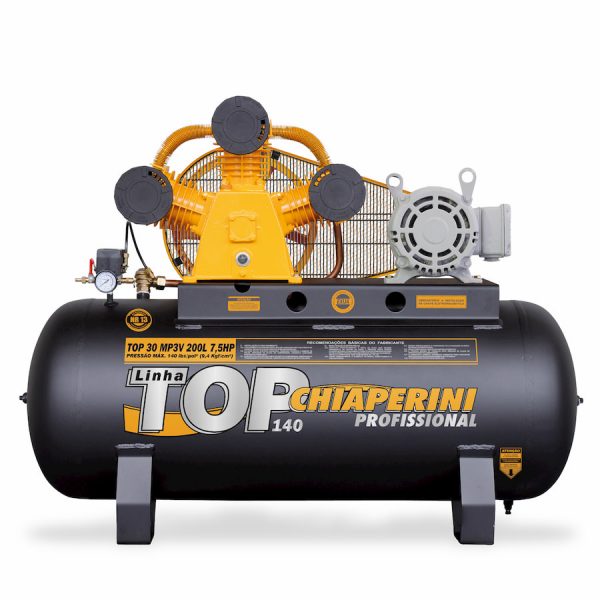 Compressor De Ar 30 Pcm 7,5hp 200 Litros Trifásico – Chiaperini-top30mpv200lt