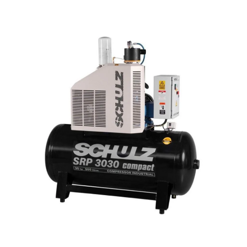 Compressor De Rotativo Parafuso Schulz – SRP 3030/500 – 500litros – 109 Lbf – 124 Pés – 30hp – 220/380v Trifásico