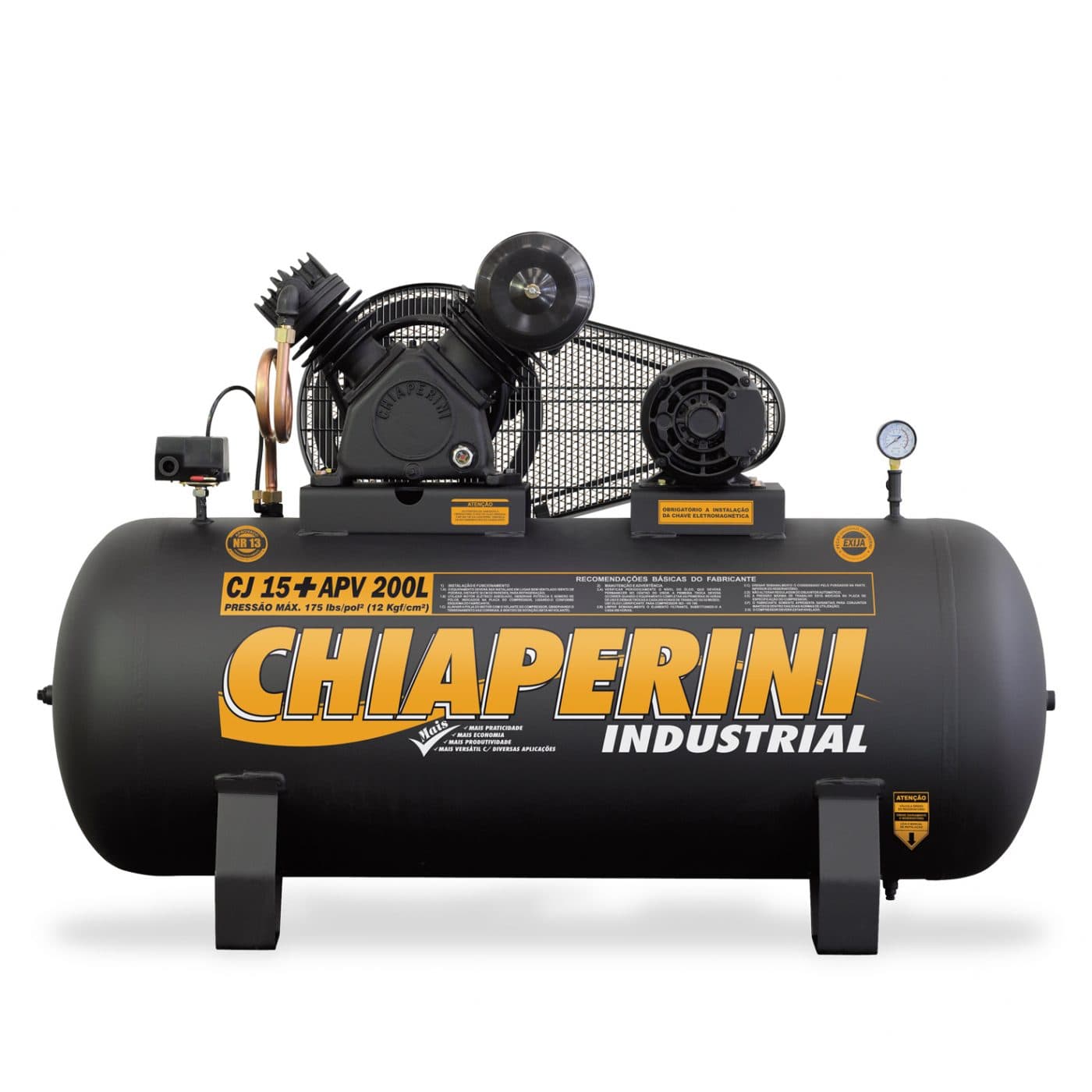 Compressor 15pcm/apv 200 Ltrs Monofásico  Alta Pressão  Chiaperini