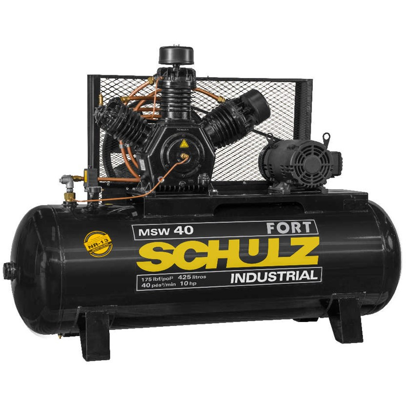 Compressor Schulz MSW40fort/425 – 40 Pés – 425 Litros – 175 Libras – Trifásico